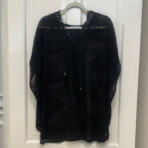 ANTONIO MELANI Lace Swim Cover-Up in Black